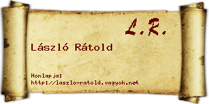 László Rátold névjegykártya
